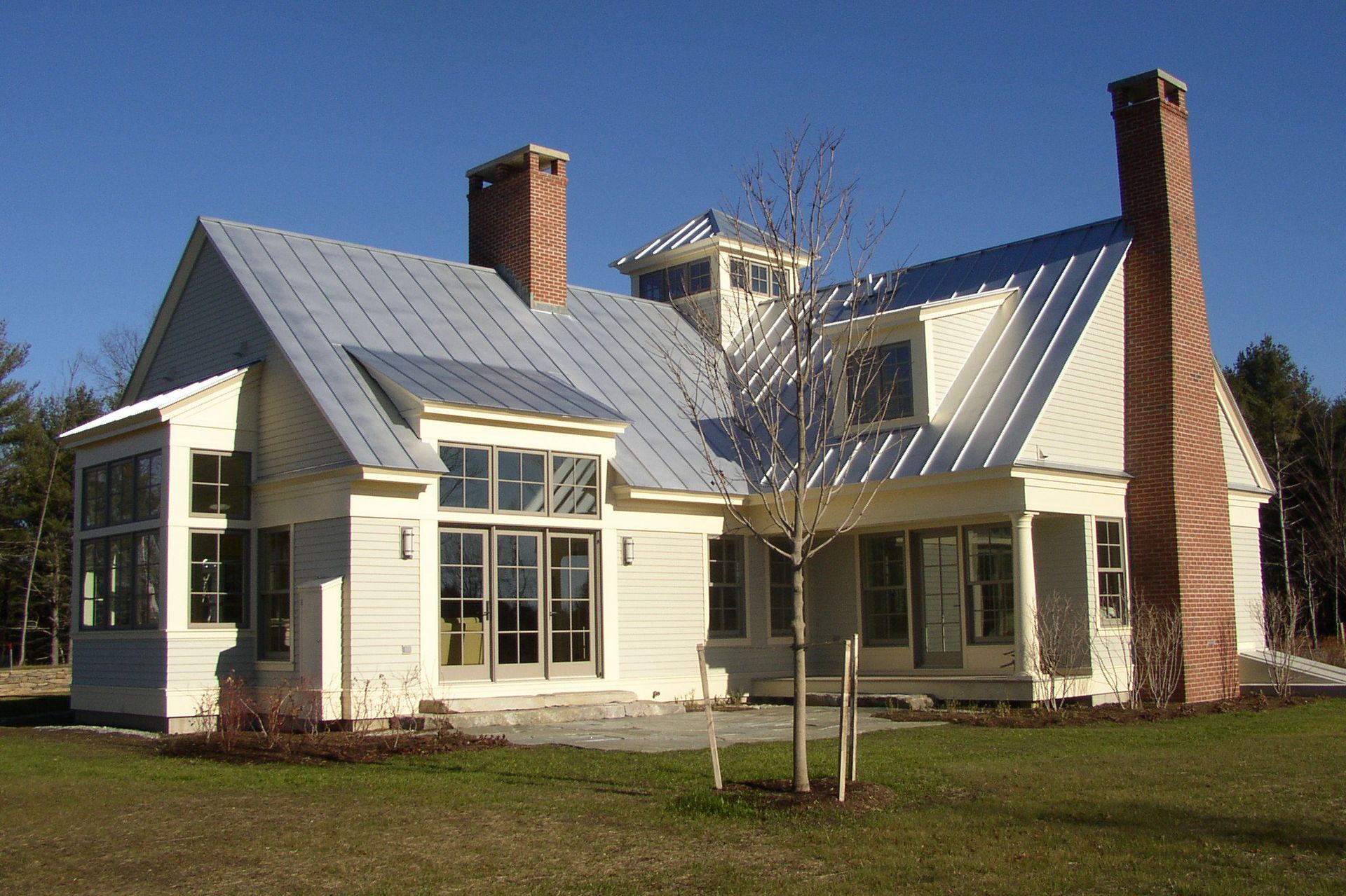 House with Englert standing seam metal roof