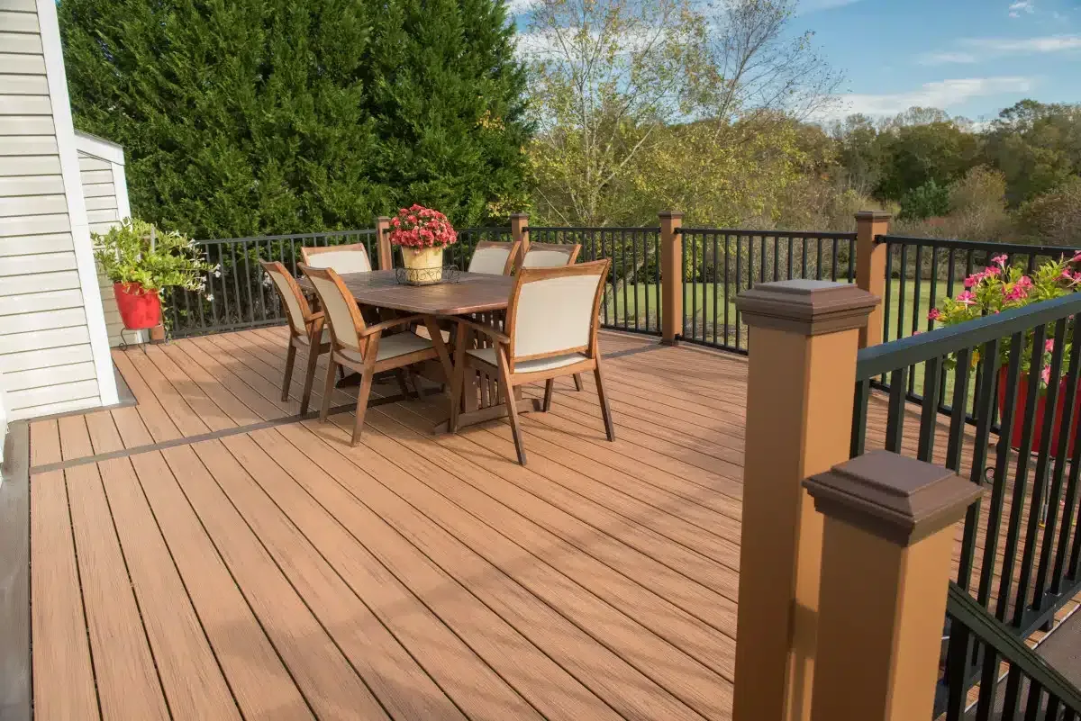 Beautiful composite deck installation