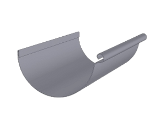 Half round gutter profile diagram