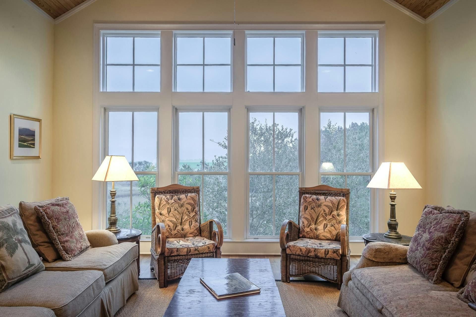 Interior room with large windows